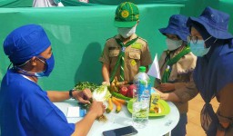 Siswa SD di Surabaya ini Diajak Jelajahi Labirin Edukasi Cegah Virus Covid-19
