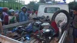 Truk Fuso Tabrak  3 Motor di Banyuwangi, 1 Pemotor Tewas