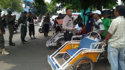 Razia Gabungan, Enam Becak Motor di Kota Probolinggo Ditilang