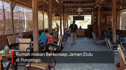 Video: Rumah makan Berkonsep Jaman Dulu di Ponorogo