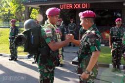 44 Prajurit Satgasmar Puter XX Tiba di Surabaya