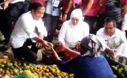 Di Probolinggo, Jokowi Belanja Sayur dan Buah di Pasar Tradisional