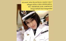 Benarkah Bu Kades Cantik di Lamongan ini Artis Dangdut?