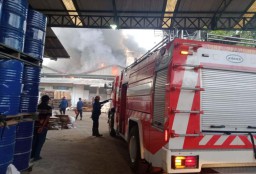 Pabrik Pakan Ternak di Sidoarjo Hangus Terbakar