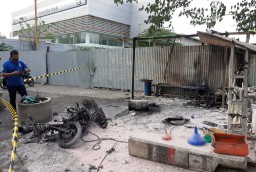 Kios Tambal Ban dan Bensin Terbakar, Pemilik Terluka, 1 Motor Hangus