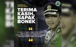 Kombes Rudi Setiawan Pamitan ke Bonek Kelilingi Stadion GBT