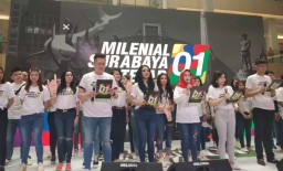 Serunya Milenial Surabaya Deklarasi Dukung Jokowi