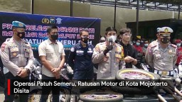 Video: Operasi Patuh Semeru, Ratusan Motor di Kota Mojokerto Disita
