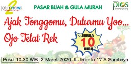 Ajak Tonggomu, Dulurmu ke Pasar Buah dan Gula Murah, Catat Tanggalnya!