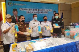 BNNP Jatim Musnahkan 5,3 Kg Sabu Milik Sindikat Narkoba Malaysia