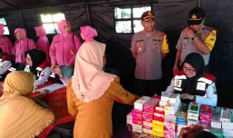 Sambut Hari Bhayangkara ke 73, Polres Magetan Gelar Pengobatan Gratis