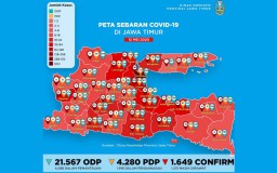 Seluruh Jatim Zona Merah Covid-19, Pasien Positif Tembus 1649 Orang