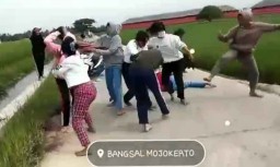 Viral Video Dua Geng Cewek Tawuran Disebut di Mojokerto