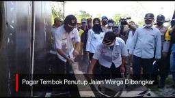 Video: Tembok Penutup Jalan Warga di Ponorogo Dibongkar