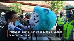 Video:  Pelanggar Lalin Disanksi Baca Isi Sumpah Pemuda