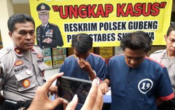 Dua Orang Sindikat Curanmor Bersenjata Pistol Dibekuk di Surabaya
