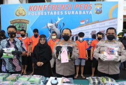5 Kurir Diringkus, Peredaran Sabu 20 Kilogram Lebih di Jatim Digagalkan