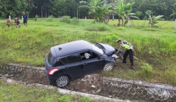 Suzuki Swift Tergelincir di Tol Sragen-Ngawi, Satu Luka