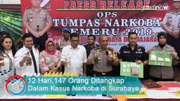 Video: 12 Hari, 147 Orang Ditangkap Dalam Kasus Narkoba di Surabaya