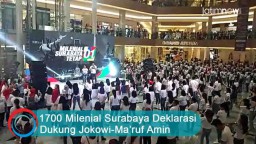 Video: 1700 Milenial Surabaya Deklarasi Dukung Jokowi-Ma'ruf Amin