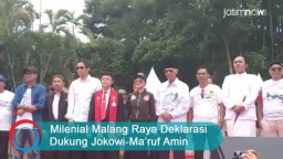 Video: Milenial Malang Raya Deklarasi Dukung Jokowi-Ma'ruf Amin