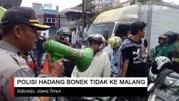 Video: Polisi Hadang Bonek Tidak ke Malang
