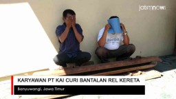 Video: Karyawan PT KAI Curi Bantalan Rel Kereta