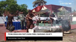 Video: Pemusnahan Ratusan Ribu Barang Bukti di Banyuwangi