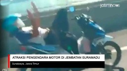 Video: Atraksi Pengendara Motor di Jembatan Suramadu