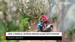 Video: Aksi 2 Remaja Jadikan Makam Ajang Motocross