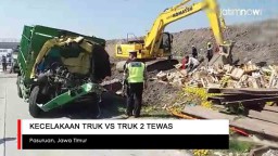 Video: Kecelakaan Truk vs Truk di Tol Pasuruan 2 Tewas