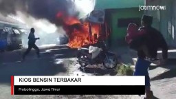 Video: Kios Bensin Terbakar di Probolinggo