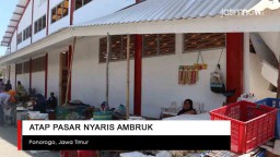 Video: Atap Pasar di Ponorogo Nyaris Ambruk