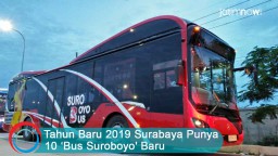 Video: Tahun Baru 2019 Surabaya Punya 10 'Bus Suroboyo' Baru
