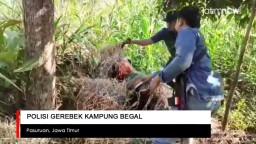 Video: Polisi Gerebek Kampung Begal di Pasuruan
