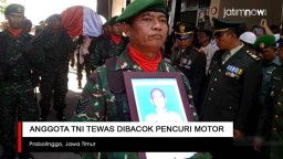 Video: Anggota TNI Tewas Dibacok Pencuri Motor 