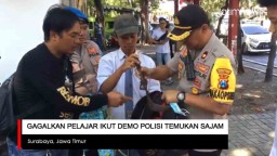 Video: Gagalkan Pelajar Ikut Demo, Polisi Temukan Dua Sajam