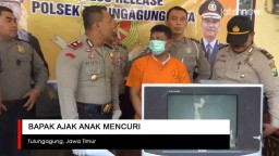 Video: Bapak Ajak Anak Kandungnya Mencuri