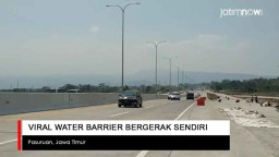 Video: Viral Video Water Barrier Bergerak Sendiri di Tol 