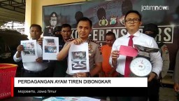 Video: Polisi Bongkar Perdagangan Ayam Tiren di Mojokerto