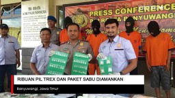 Video: Ribuan Pil Trex dan 61 Paket Sabu Diamankan