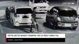 Video: Detik-detik Bandit Rampas Tas di Rest Area Tol Saradan