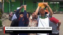 Video: Antusias Warga Jawa Timur Saksikan Gerhana Matahari Cincin