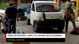 Video: Pencuri Baterai Lampu PJU Antar Kota Ditembak Polisi