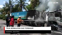 Video: Truk Bermuatan Gas Terbakar