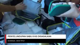 Video: Penyelundupan 8 Kg Sabu Digagalkan di Surabaya