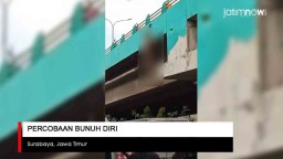Video: Aksi Pria Loncat dari Fly Over Pasar Kembang