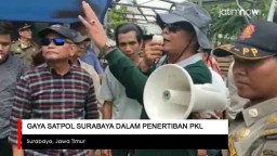 Video: Gaya Satpol Surabaya dalam Penertiban PKL