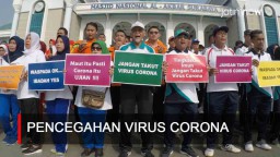 Video: Tangkal Corona, Masjid Al Akbar Gelar Apel Siaga