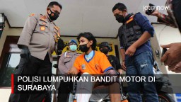 Video: Polisi Lumpuhkan Bandit Motor di Surabaya